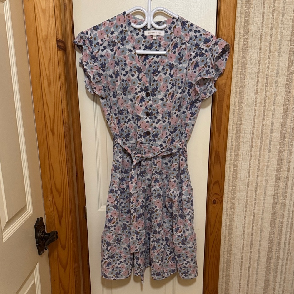 Monteau Blue and Pink Floral Dress